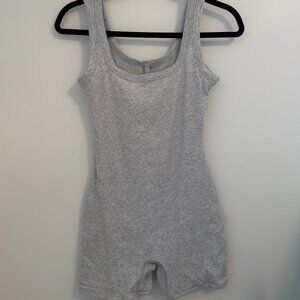 Skims | Cotton Ribbed Onsie | Women's Medium | Light Heather Grey | NWT